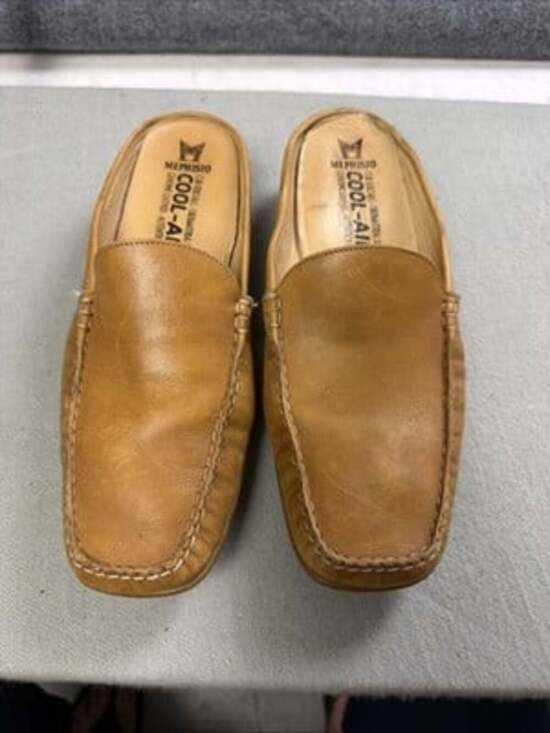 Mephisto Shoes - Mephisto Cool-Air Suede Leather Mule Slip On Tan Comfort Shoes US 9.5